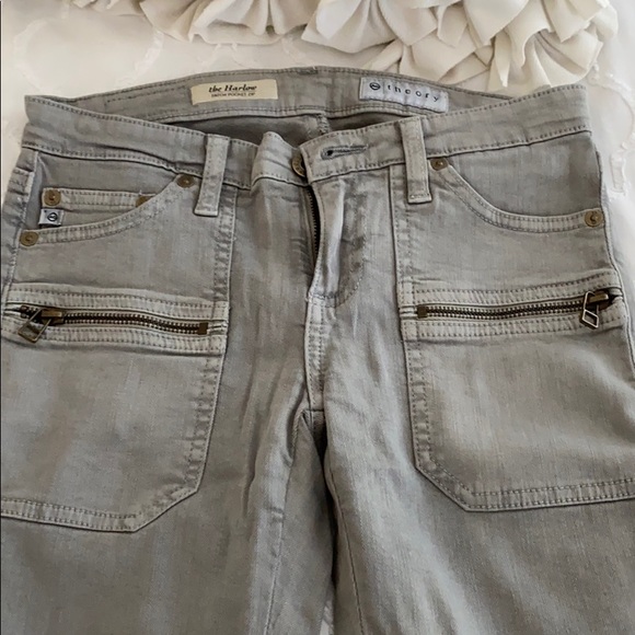 AG/theory grey patch pocket zip jean - Picture 2 of 3